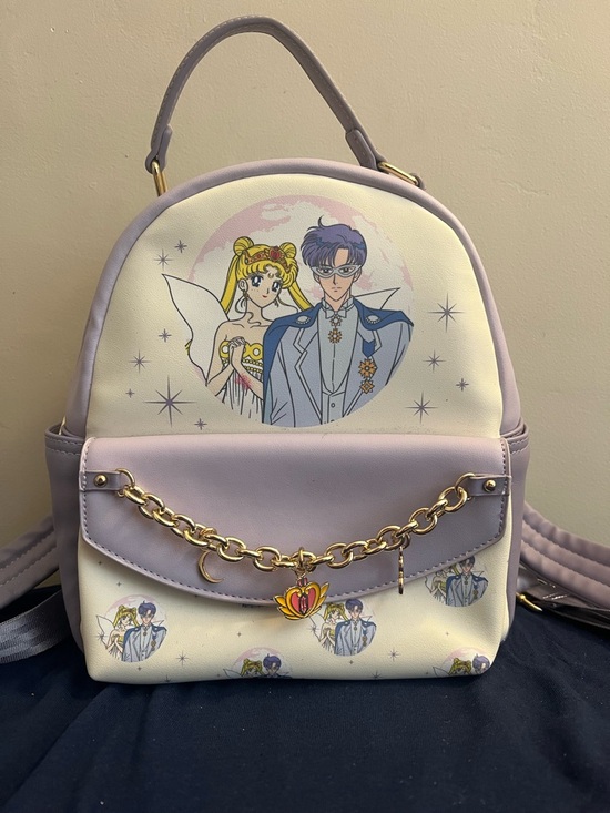 Sailor Moon Handbags - Sailor Moon Lavender Mini Backpack with Bag Charm